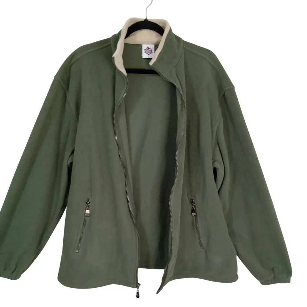 House Of Blues Fleece Jacket Full Zip Large With Beige Collar Embroidered Logo - Picture 9 of 12